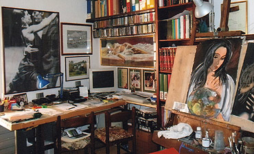 Laboratorio di Pino Elia artista pittore